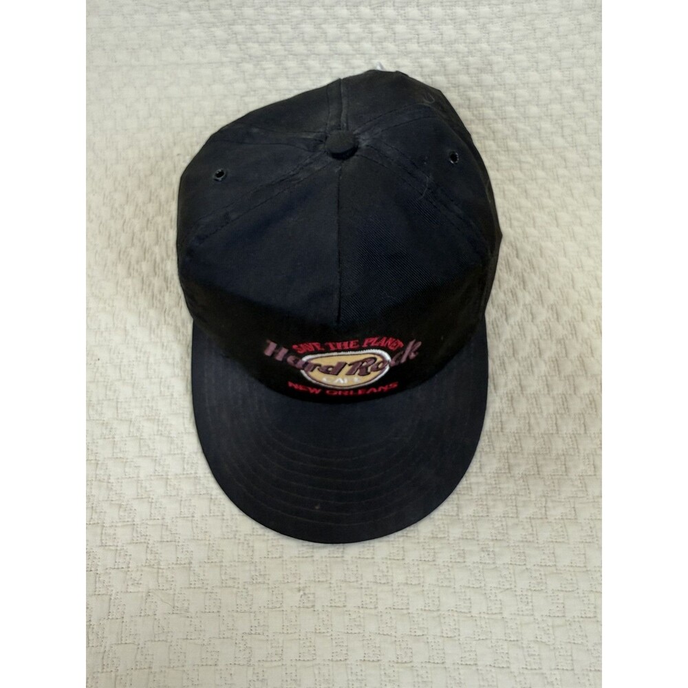 Hard Rock Café Black‎ Hat Cap New Orleans Save The Planet Adjustable Strap U.S.A - Picture 3 of 8